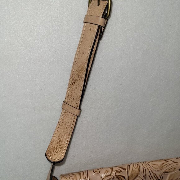 Patricia Nash Bag Womens Rosolini Tooled Leather Saddle Natural Style P472203 - Picture 3 of 16